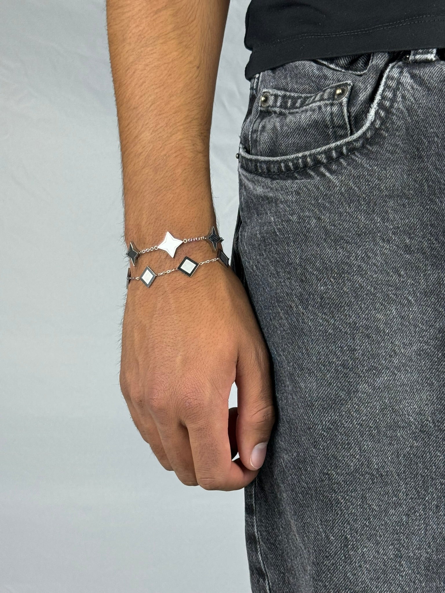 Onyx Silver Star Set