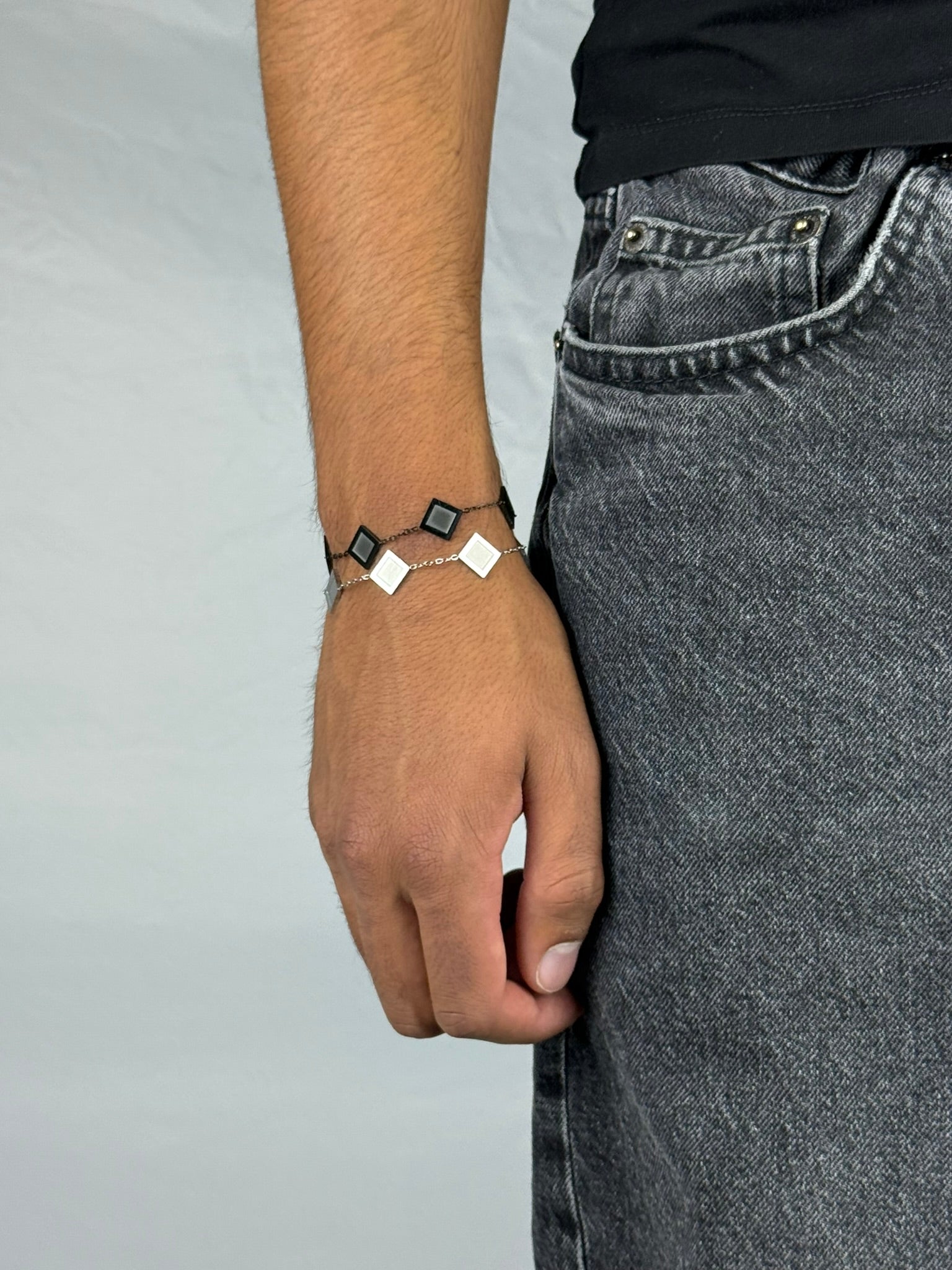 Black and Silver Onyx Set